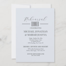 Convite Elegante Simples Na Noite Antes Do Janto De Ensaio