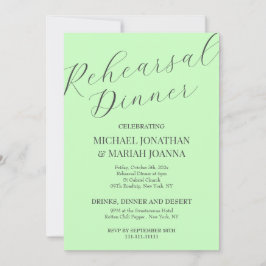 Convite Elegante Simples Na Noite Antes Do Janto De Ensaio