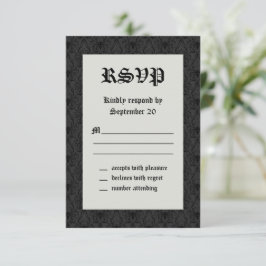 Convite Elegante Skeletons Wedding RSVP
