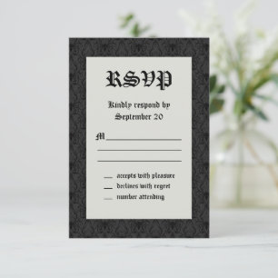 Convite Elegante Skeletons Wedding RSVP