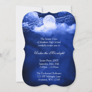 Convite Elegante sob o Baile de formatura de Luar Dança F