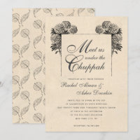 Elegante Sob O Casamento Judaico Chuppah Vintage