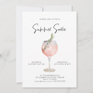 Convite Elegante Summer Soiree Bebe Cocktail