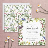 Elegante Summer Wildflower Floral Bridal Luncheon