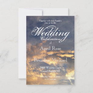 Convite Elegante Sunset Wedding