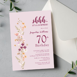 Convite Elegante Surprise 70 Birthday