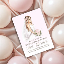 Elegante Tender Pink Princess 18º Aniversário