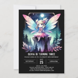Convite Elegante Theme Fairy Birthday