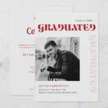 Elegante tipo de letra moderno vermelho preto e ci