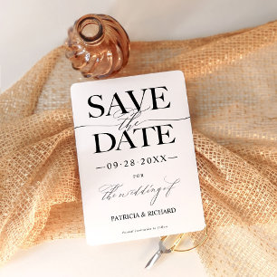Convite Elegante Tipografia Casamento Save the Date