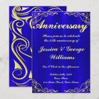 Elegante Tipografia Dourada Régia Aniversário