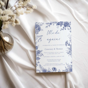 Convite Elegante Toile French Blue toile Renewer