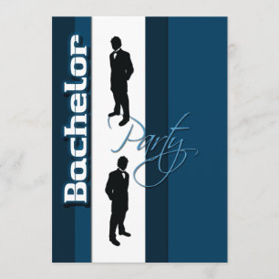 Convite Elegante traje formal de festa de despedidade solt