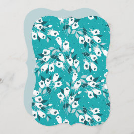 Convite Elegante Tulip Flower Pattern Botanical Art Design