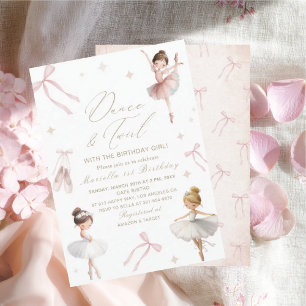 Convite Elegante Tutu de aniversário de um ano em aquarela
