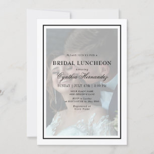 Convite Elegante Vellum Typografia Script Bridal Luncheon