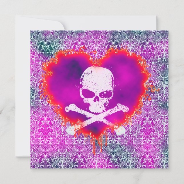 Convite Elegante Veneno Aniversário de 16 Goth Doce (Frente)