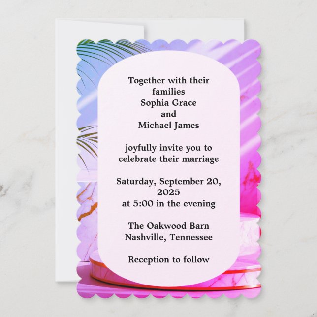 Convite Elegante Verde Deixa a Natureza Design | Botão Mín (Frente)