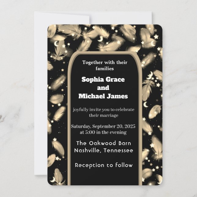 Convite Elegante Verde Deixa a Natureza Design | Botão Mín (Frente)