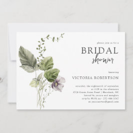 Convite Elegante Verdor de Primavera | Chás de Noiva Botân