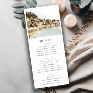 Convite Elegante Verona Adige River Italy Wedch Menu Card