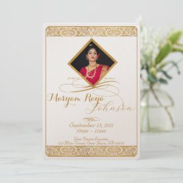 Convite Elegante Vintage - Programa Funeral Minimalístico