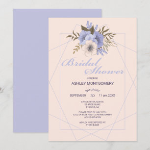 Convite Elegante Violet Cinco Rosas Petal
