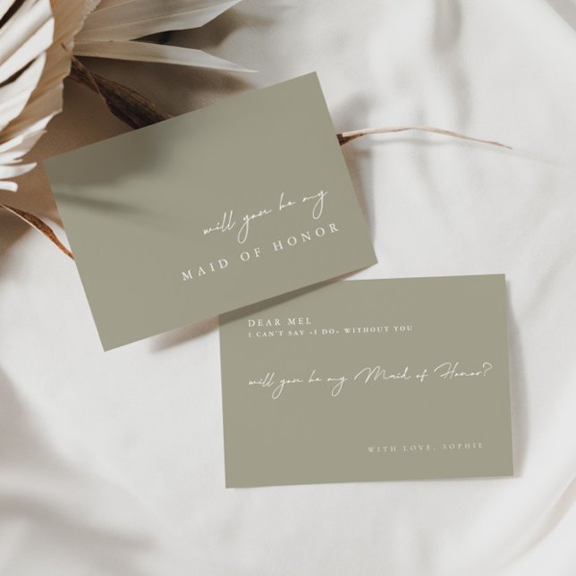 Convite Elegante, Você Será Minha Proposta De Bridesmaid? (Elegant Will You Be My Bridesmaid Proposal Card)