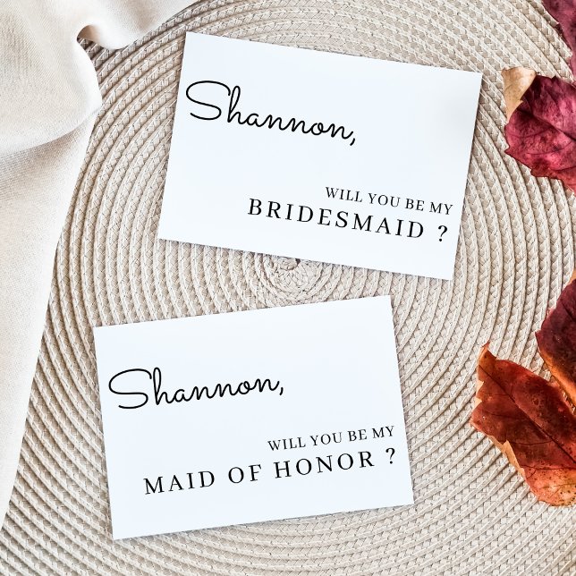 Convite Elegante, Você Será Minha Proposta De Bridesmaid? (Criador carregado)