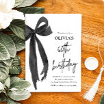Convite Elegante Watercolor Black Arco 60th Festa de anive<br><div class="desc">Celebre o seu fabuloso 60º com o nosso Convite de aniversário Elegante de Arco Preto de Aquarela! Este design de na moda apresenta um delicado arco preto emparelhado com detalhes de aquarela macia, criando uma mistura perfeita de elegância e charme. Ideal para marcar este marco especial, este convite é totalmente...</div>