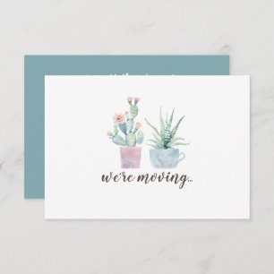 Convite Elegante Watercolor Boho Desert Cactus Succult