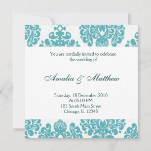 Convite Elegante Wedding Damask