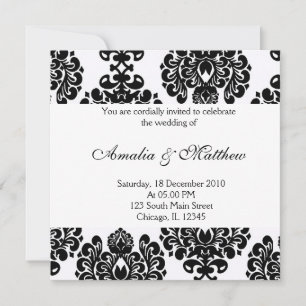 Convite Elegante Wedding Damask