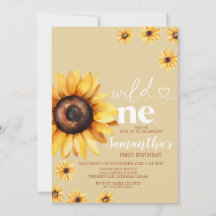 Elegante Wild One Birthday Boho Sunflower