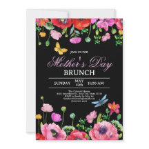 Elegante Wildflower Black Chic Dia de as mães Brun