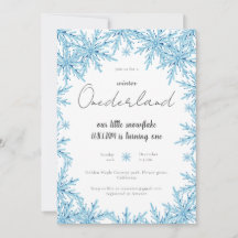 Elegante Winter Snowflake Onederland Primeiro Aniv