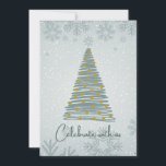 Convite Elegante Winter temed Snow Xmas Tree Christmas<br><div class="desc">Bonita neve elegante inverno temido convite de natal,  convite perfeito para as próximas férias</div>