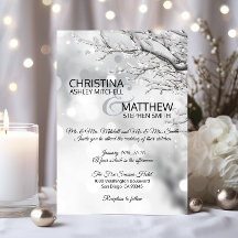 Elegante Winter Wonderland Snowflakes WEDDING