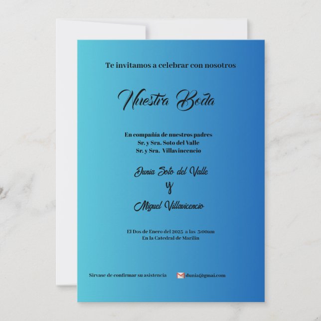 Convite Elegante y Moderna Invitation (Frente)