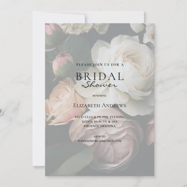 Convite Elegantes Brautparty Boho Einladung (Frente)