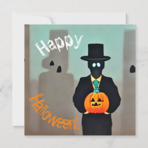 Convite Elegantes Sacos de Papel de Monstros de Halloween 