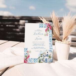 Convite Elegantes Telhas de Aquarela Floral Casamento na