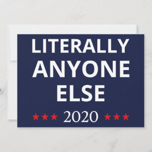 Convite Eleição 2020, Anti-Trump - Qualquer Outro