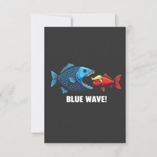 Convite Eleição de Peixe Blue Wave Kamala Harris Walz
