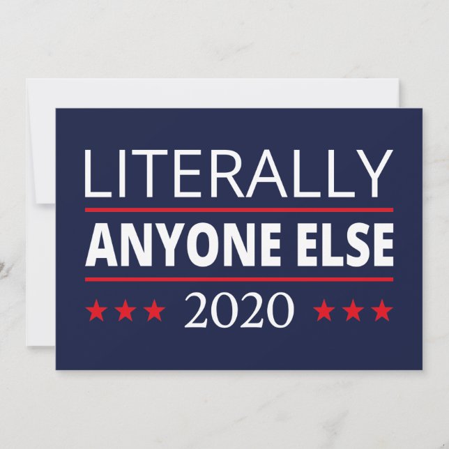 Convite Eleições 2020, Anti-Trump - Anyone Else III (Frente)