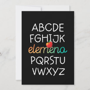Convite Elemeno Alphabet Preschool Kindergarten - Escola