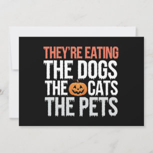 Convite Eles Estão Comendo Os Cães Os Gatos Os Animais de