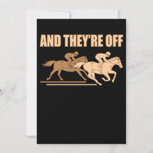 Convite Eles estão fora da corrida de cavalos correndo co