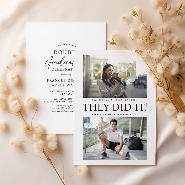 Convite Eles Fizeram! Festa de formatura dupla (Criador carregado)