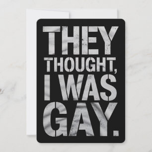 Convite Eles Pensaram Que Eu Era Gay LGBTQ Pride Ally